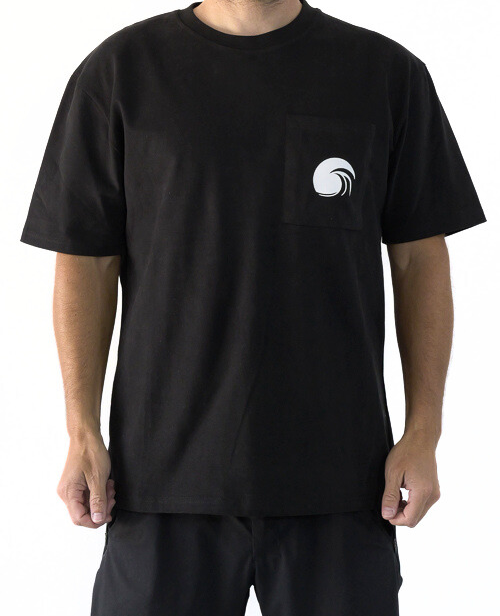 Camiseta bolsillo relaxed fit XAXO WAVES | Negro