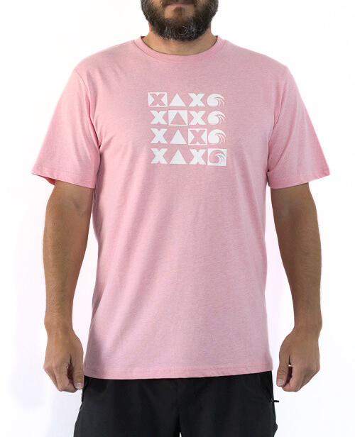 Camiseta XAXO WAVES "Cuatro en Raya" | Rosa pastel