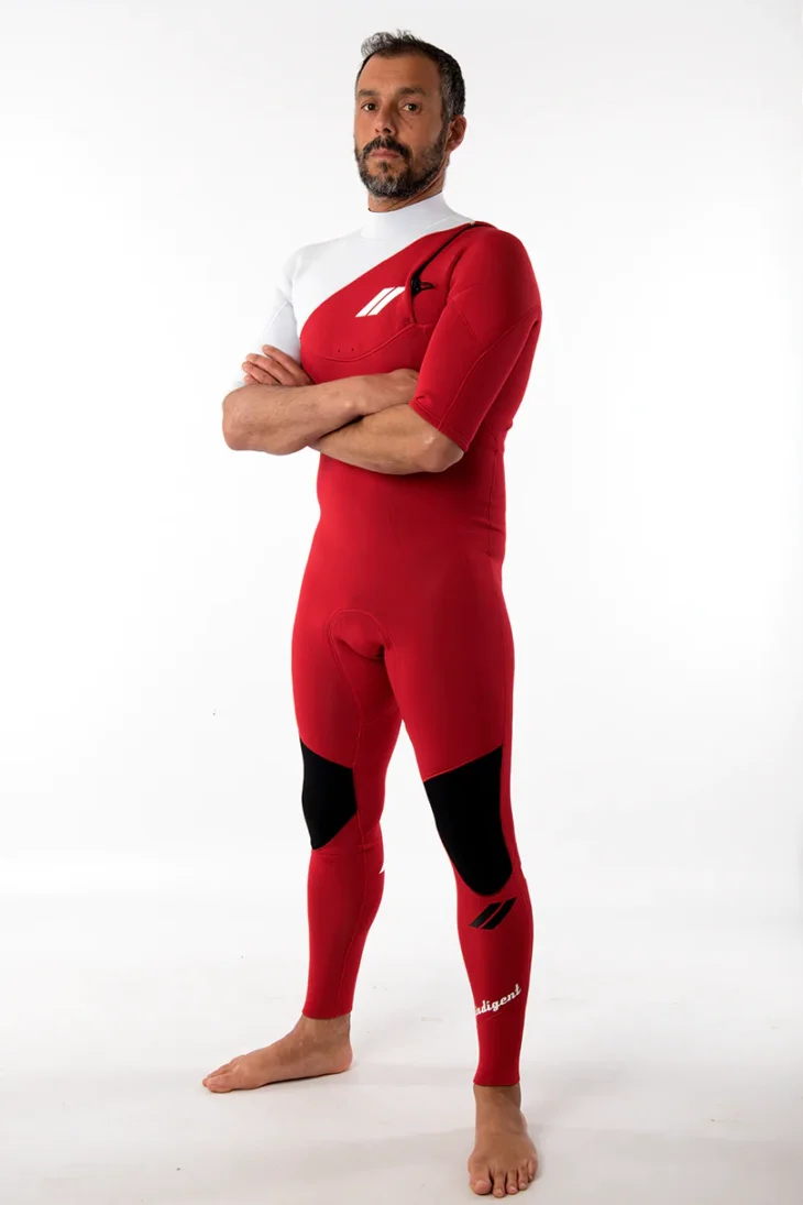 Neopreno JANGA Indigent 2 Short Sleeves 2mm | Rojo - Blanco - Imagen 2