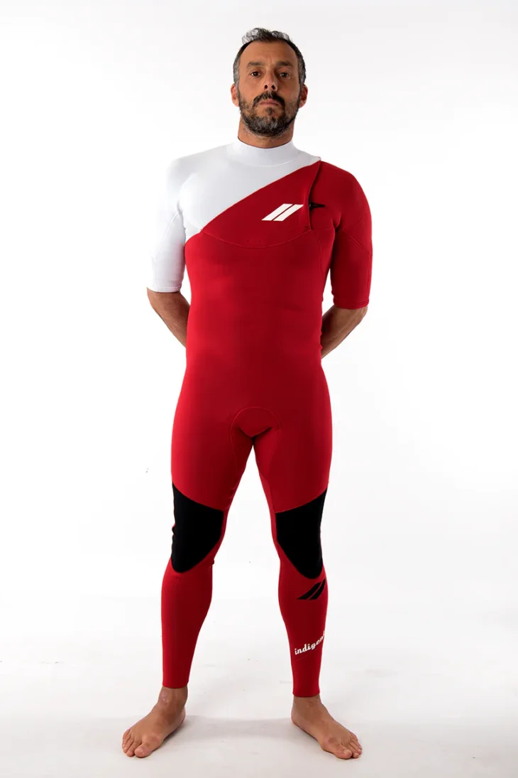 Neopreno JANGA Indigent 2 Short Sleeves 2mm | Rojo - Blanco - Imagen 3