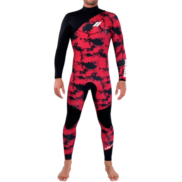 Neopreno JANGA Indigent 2 FullSuit 4/3mm | Rojo - Negro