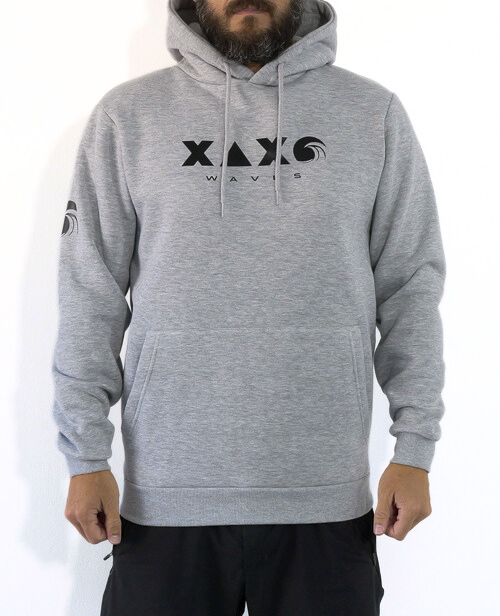 Sudadera capucha XAXO WAVES "Logo" | Gris