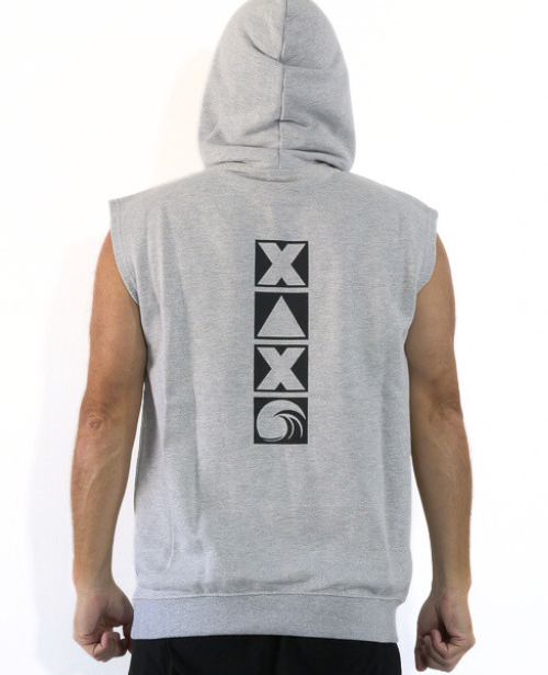Sudadera sin mangas y capucha XAXO WAVES | Gris