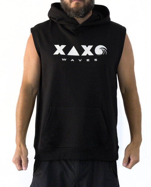Sudadera sin mangas y capucha XAXO WAVES | Negro