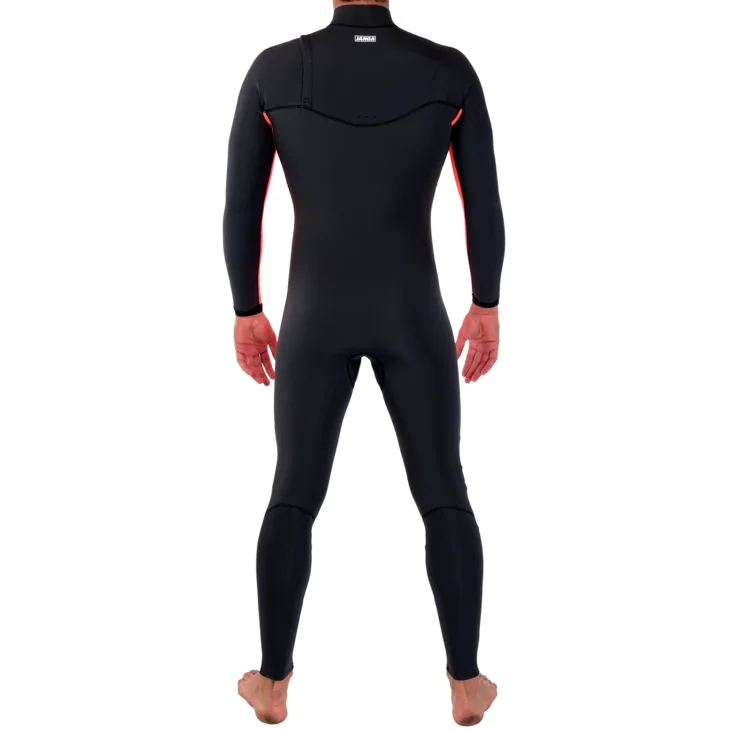 Neopreno JANGA Dark Half Full Suit 3/2mm | Naranja flúor - Negro - Imagen 2