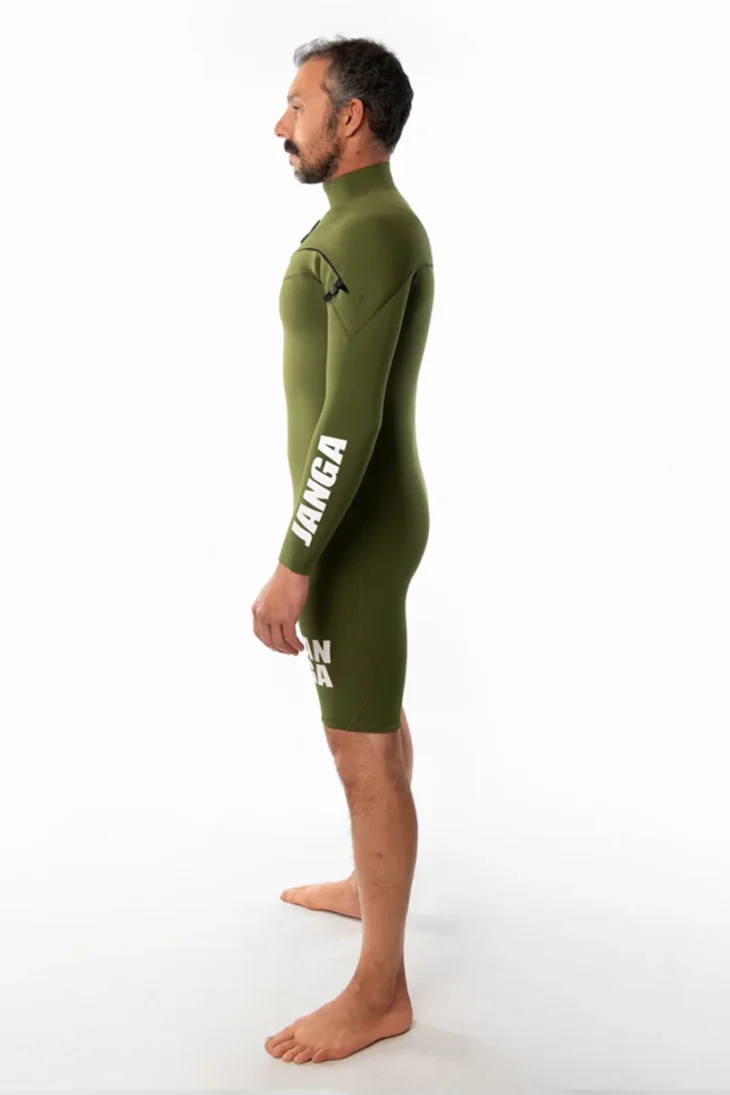 Neopreno JANGA X-ZIP Long Sleeves 2mm | Verde militar - Imagen 2