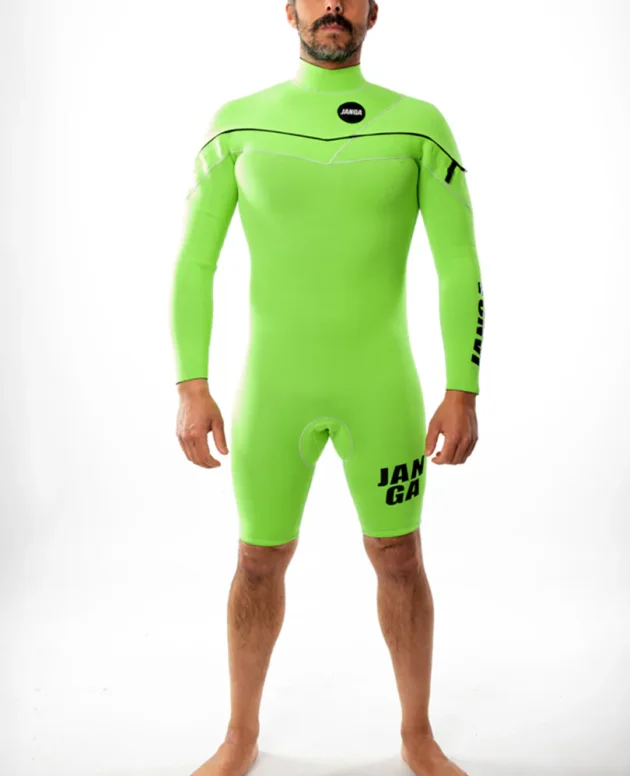 Neopreno JANGA X-ZIP Long Sleeves 2mm | Verde flúor