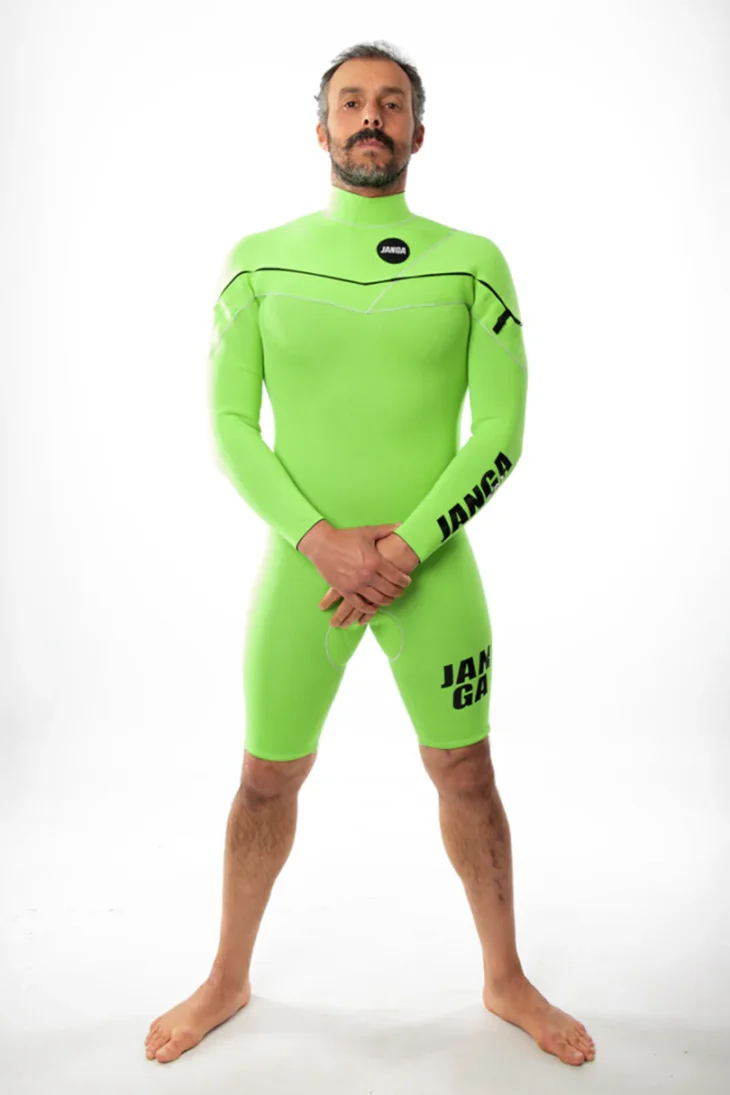 Neopreno JANGA X-ZIP Long Sleeves 2mm | Verde flúor - Imagen 2