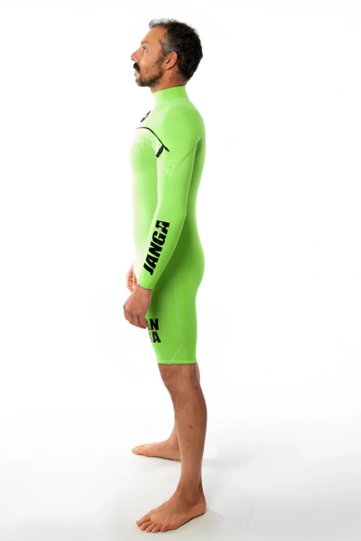 Neopreno JANGA X-ZIP Long Sleeves 2mm | Verde flúor - Imagen 4