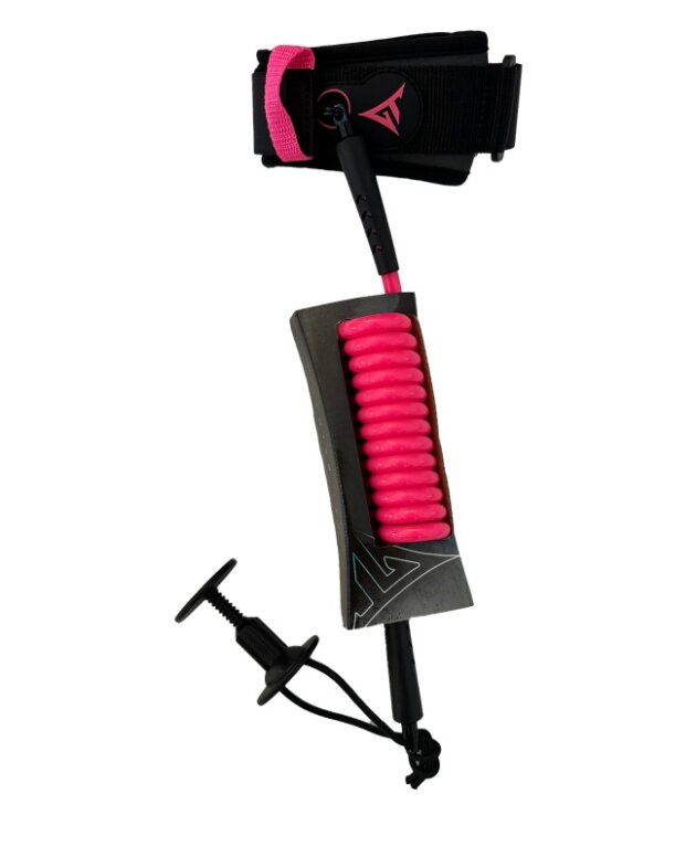 Amarradera GT Leashes Bicep 9mm | Rosa flúor - Negro