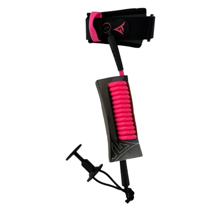 Amarradera GT Leashes Bicep 9mm | Rosa flúor - Negro