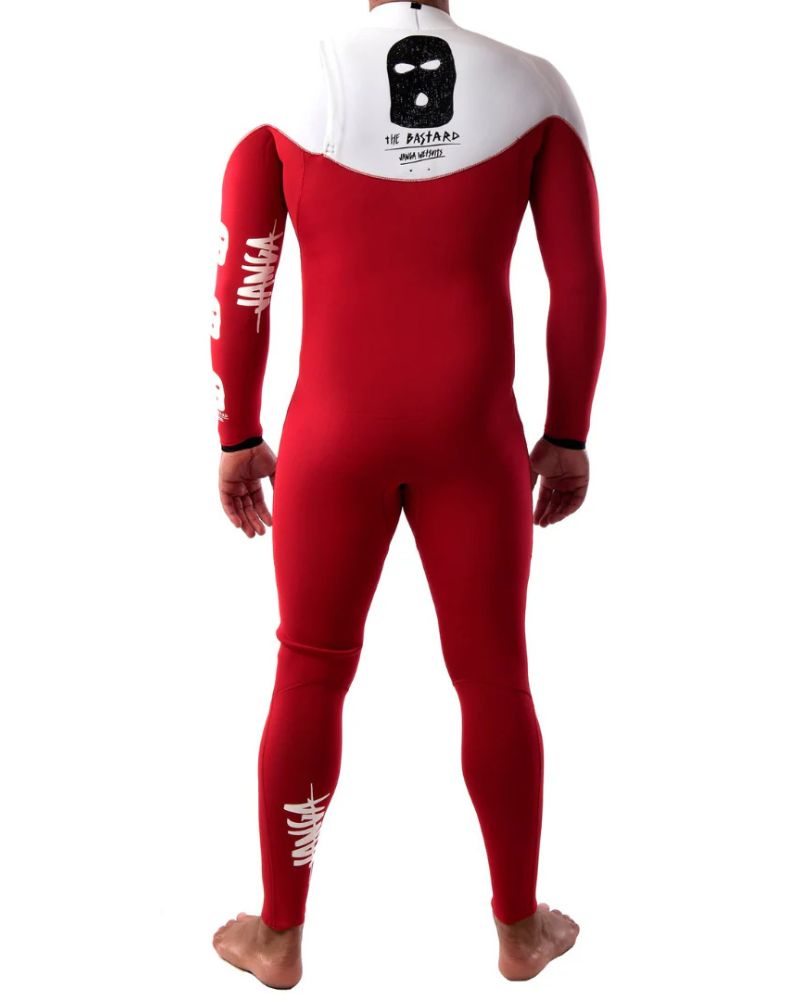Neopreno JANGA Bastard Full Suit 4/3mm | Blanco - Rojo - Imagen 2