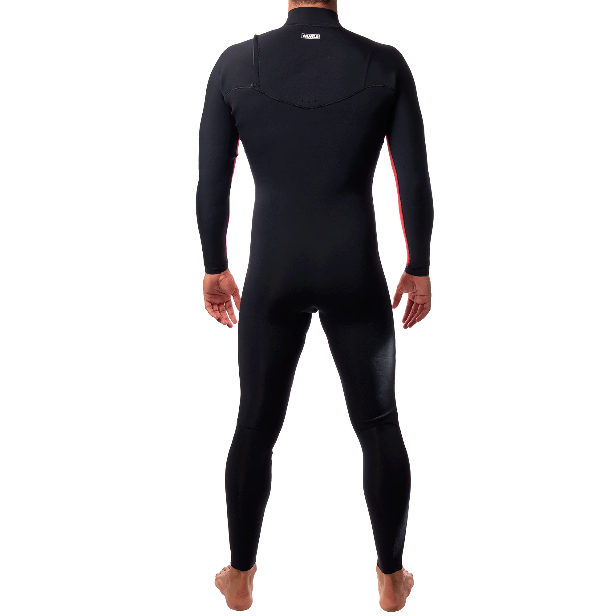 Neopreno JANGA Dark Half Full Suit 4/3mm | Rojo - Negro - Imagen 2