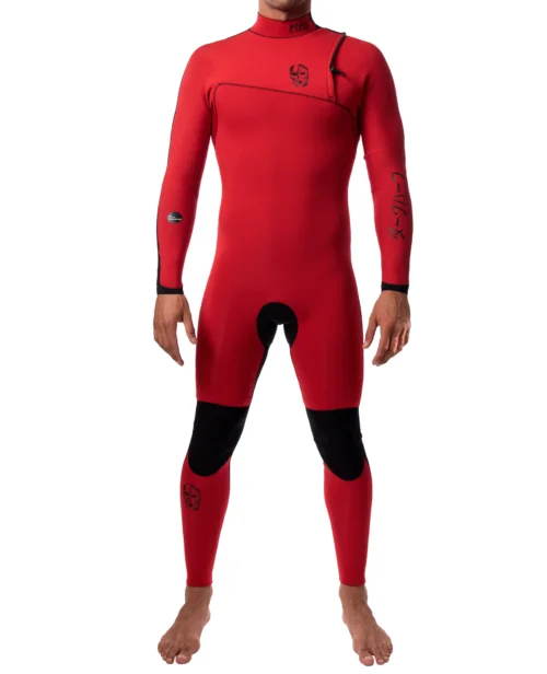 Neopreno JANGA Dark Half Full Suit 4/3mm | Rojo - Negro