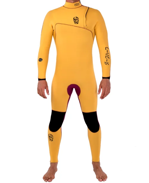 Neopreno JANGA Dark Half Full Suit 4/3mm | Amarillo - Granate